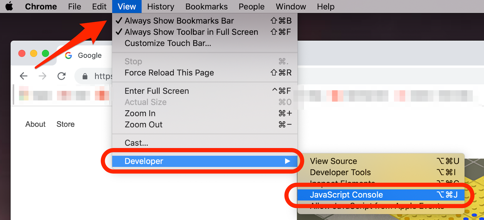Chrome JavaScript Console